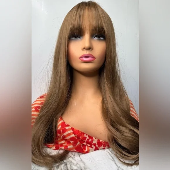 Dark Blonde Wavy Loose Long Hair Wig - Picture 5 of 9